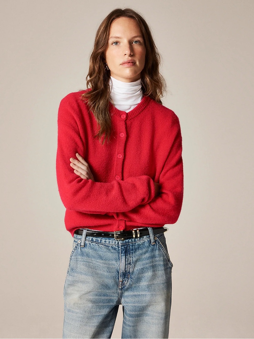 J. Crew Supersoft Bubble Hem Cardigan